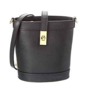 Persaman New York Maxine16 Leather Bucket Bag, Black